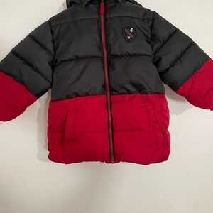 Kids Black and Red Puffer Jacket (boys 2T)